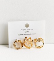New Look 8 Pack Gold Squiggle Rings